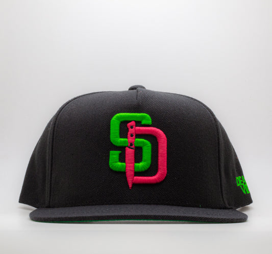 STAB DIEGO GREEN & MAGENTA SNAPBACK